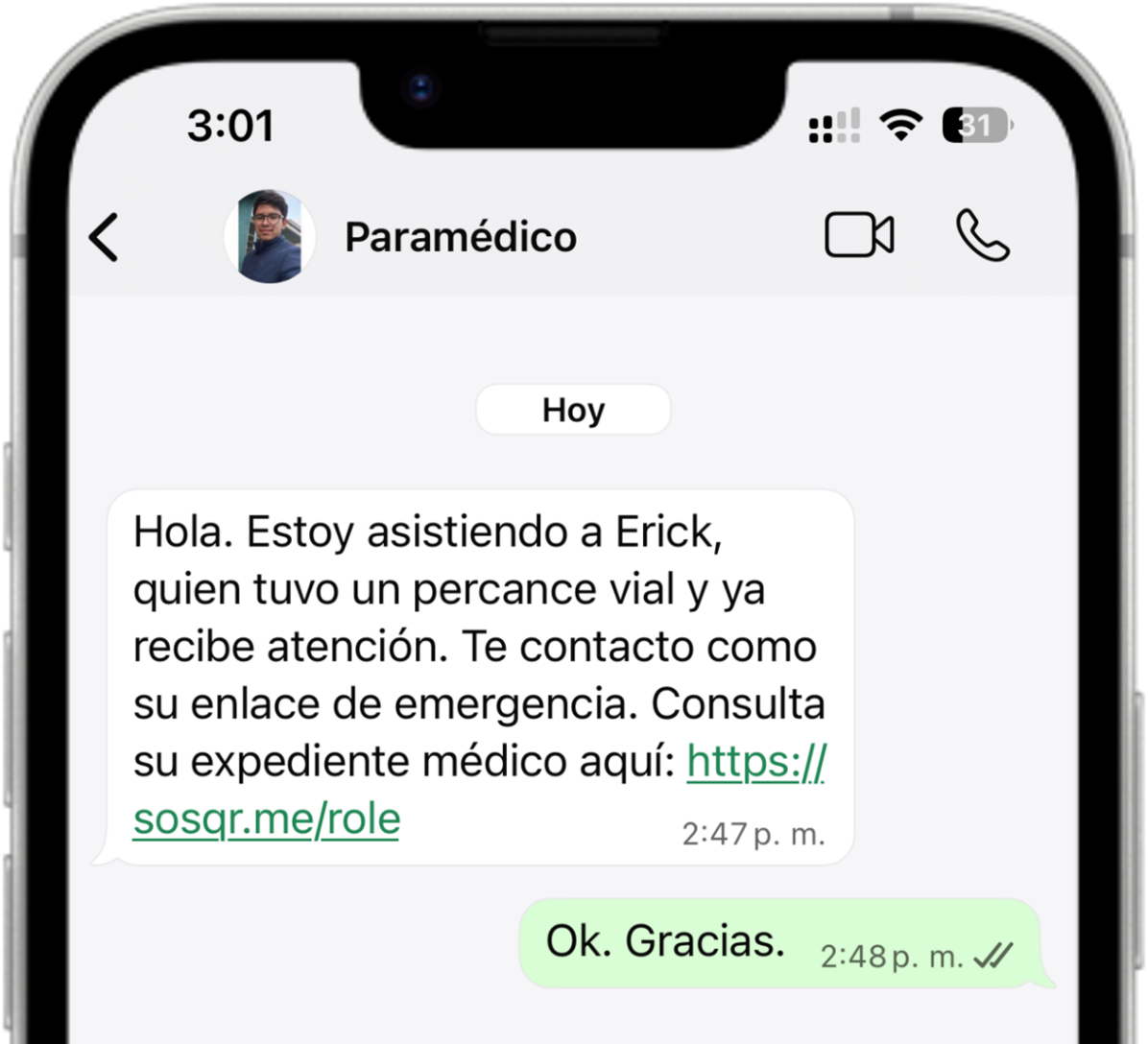 Paso 2: Alerta inteligente inmediata a contactos de emergencia